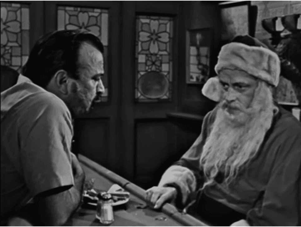 Via YouTube Art Carney, right, plays a down-and-out Santa Claus in 'The Night of the Meek' episode of 'The Twilight Zone.'