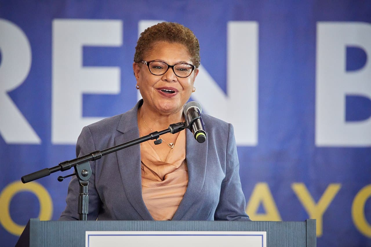 Mayor Karen Bass of Los Angeles in 2021. Mayor Karen Bass of Los Angeles in 2021.