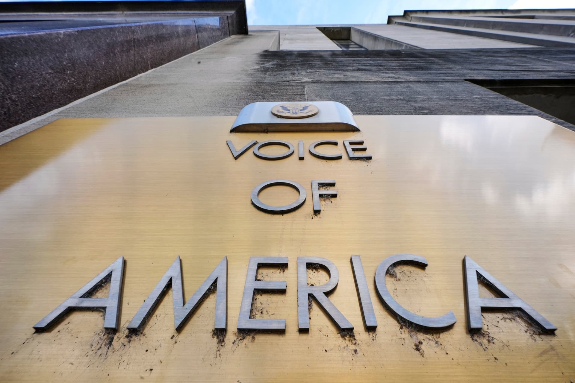 AP/Gene J. Puskar The Voice of America building is pictured in Washington, May 5, 2025.