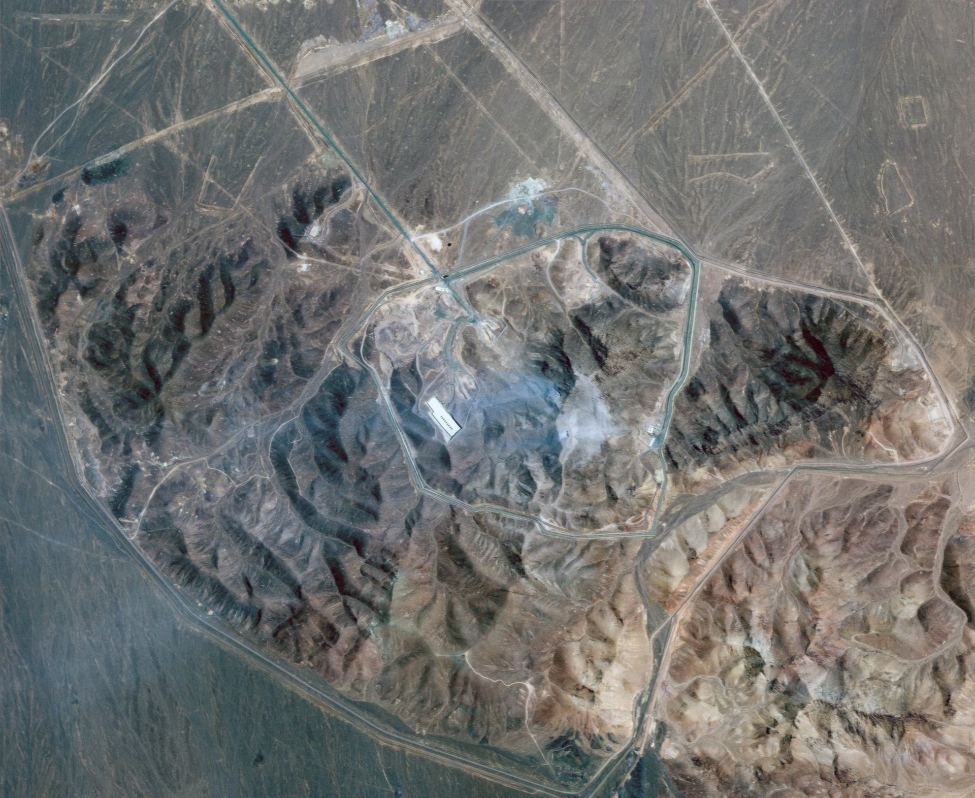 Planet Labs PBC via AP This satellite picture shows Iran's underground nuclear enrichment site at Fordow following U.S. airstrikes targeting the facility, on June 22, 2025.