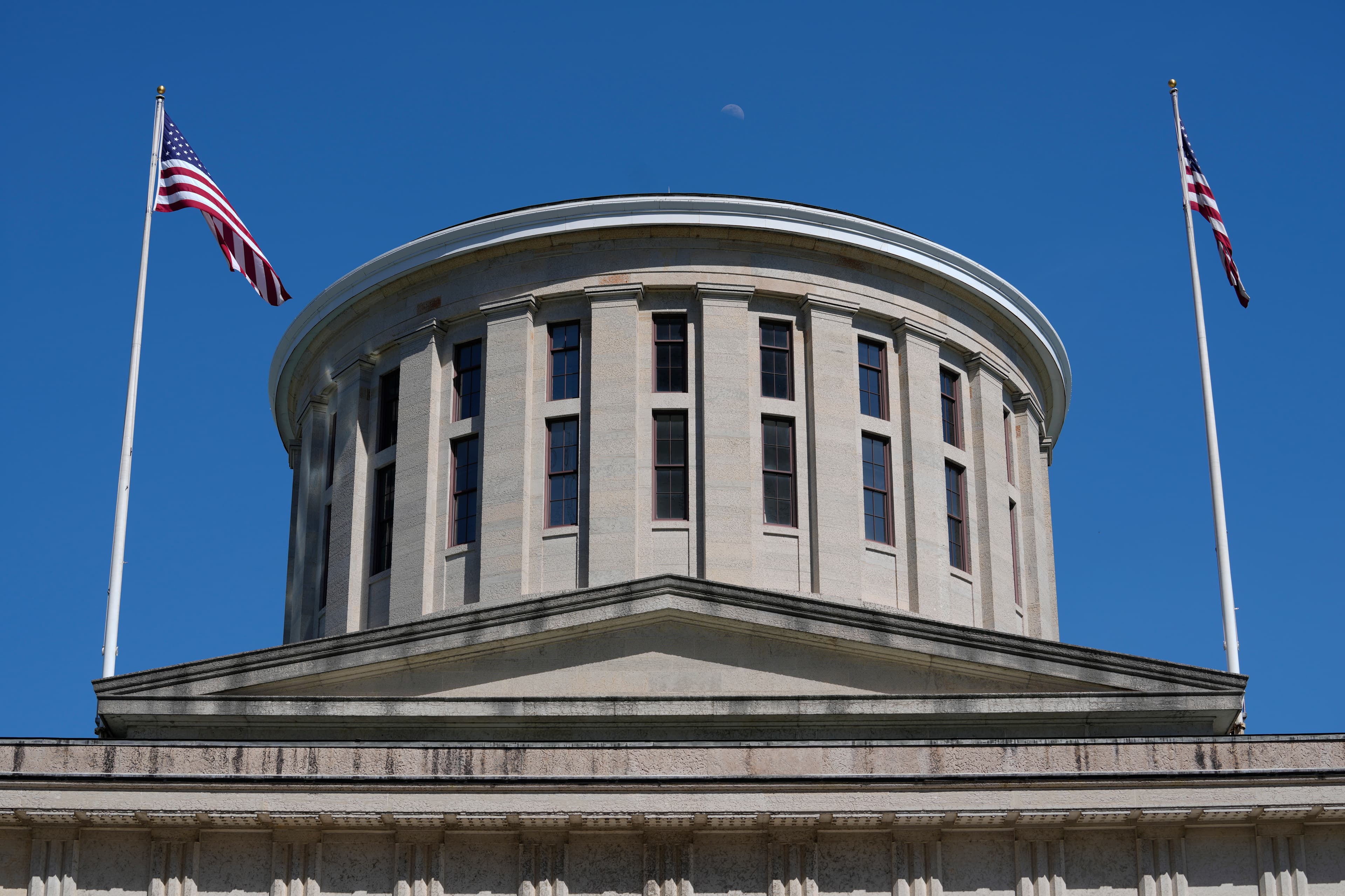 The Ohio Statehouse cupola is seen in Columbus, Ohio, on Monday, April 15, 2024. The Ohio Statehouse cupola is seen in Columbus, Ohio, on Monday, April 15, 2024.