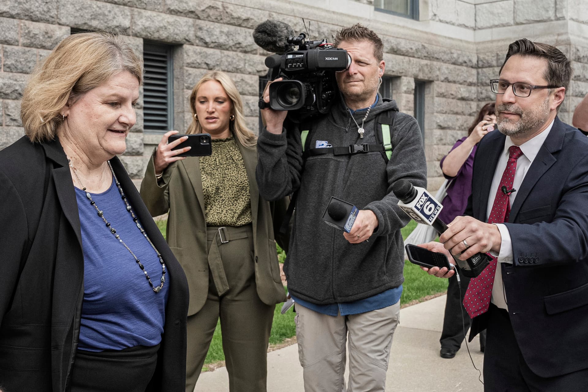 AP Photo/Andy Manis Now retired and convicted Milwaukee County Circuit Judge Hannah Dugan leaves the federal courthouse after a hearing Thursday, May 15, 2025, at Milwaukee.