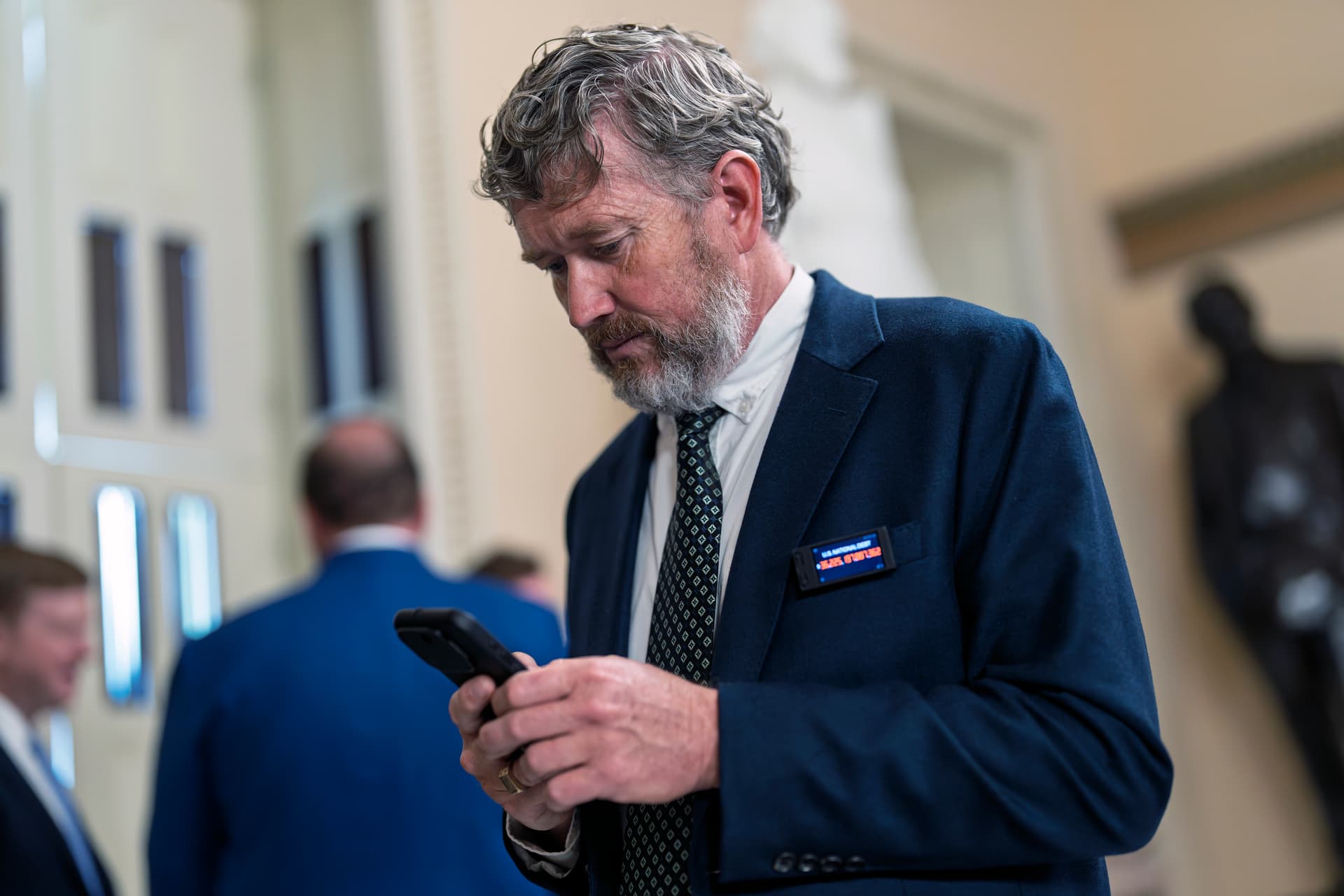 Scott Applewhite/AP Representative Thomas Massie walks to the House chamber amid debate on President Trump's signature tax and spending bill on July 2, 2025.
