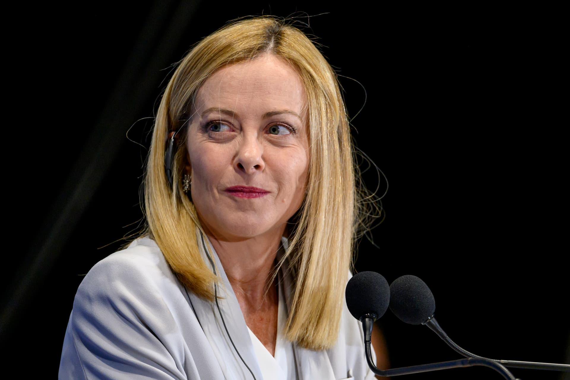 Antonio Masiello/Getty Images Prime Minister Giorgia Meloni on July 10, 2025 at Rome.