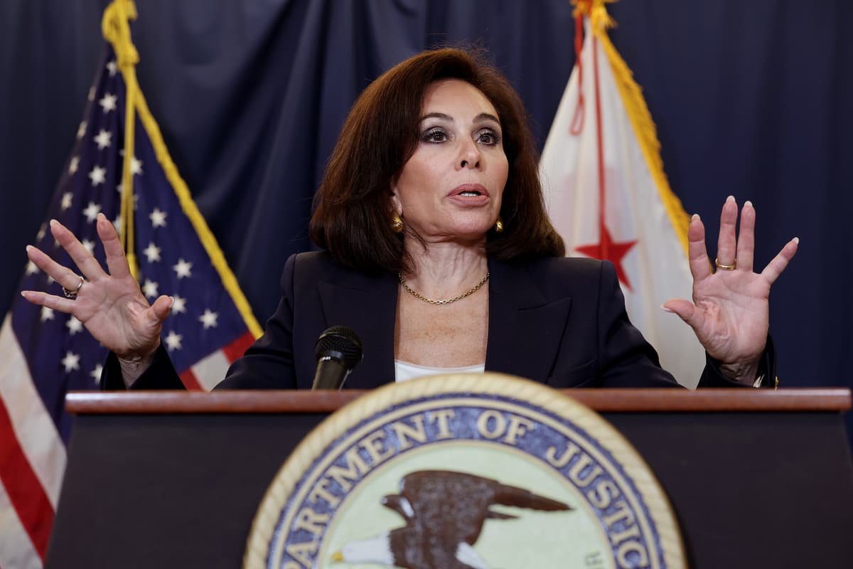 Win McNamee/Getty Images The United States attorney for Washington, D.C., Jeanine Pirro, holds a press conference on August 12, 2025.
