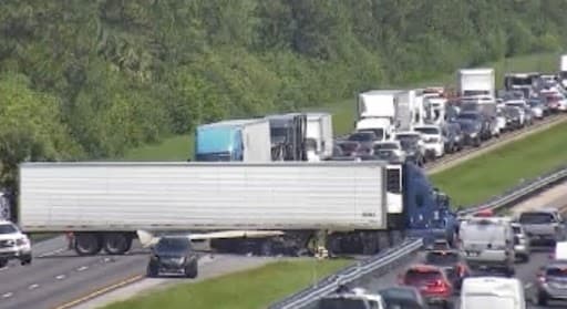 Via Florida Department of Transportation An August 12, 2025, crash in Florida caused when Harjinder Singh made an illegal U-turn on the Florida Turnpike, resulting in the death of three people.