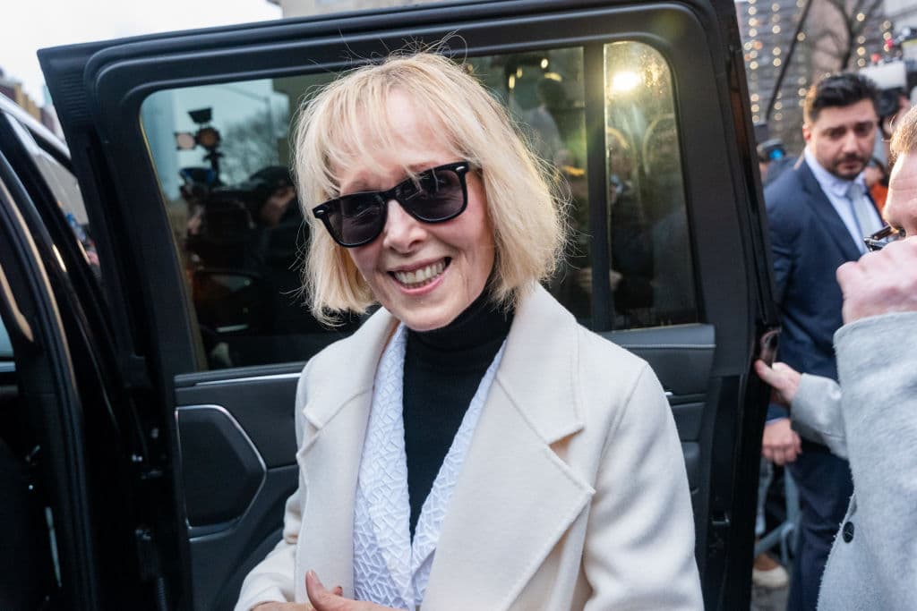 E. Jean Carroll departs a Manhattan federal court at the conclusion of her defamation suit against Donald Trump on January 26, 2024 at New York City. E. Jean Carroll departs a Manhattan federal court at the conclusion of her defamation suit against Donald Trump on January 26, 2024 at New York City.