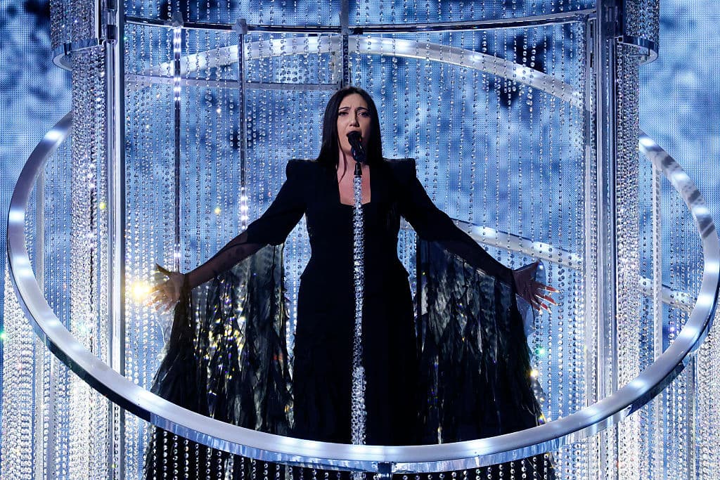 Sebastian Reuter/Getty Images Yuval Raphael representing Israel performs during the rehearsal ahead of the 69th Eurovision Song Contest Grand Final at St. Jakobshalle on May 17, 2025 at Basel, Switzerland.