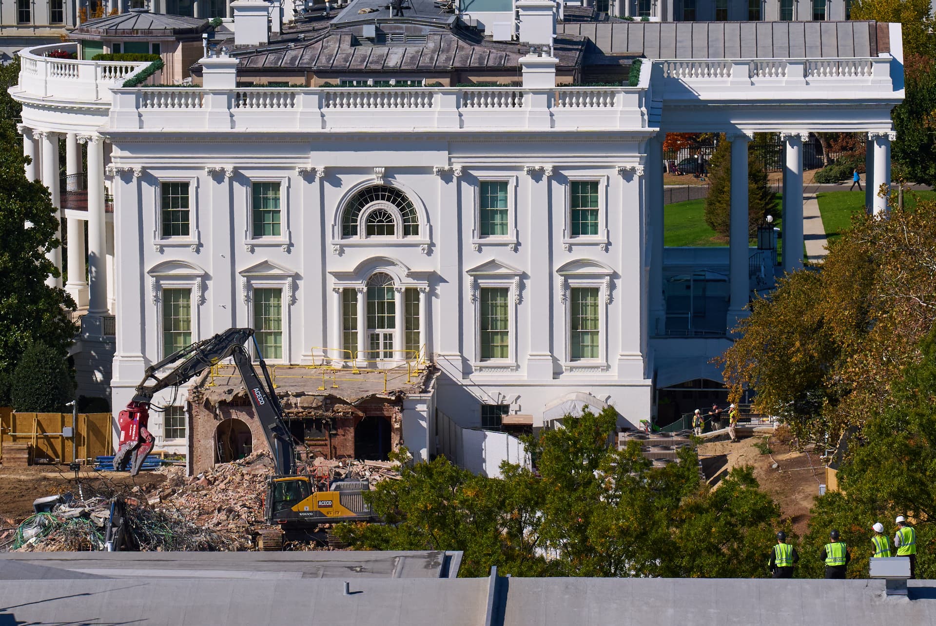 Jacquelyn Martin/AP Workers demolish part of the East Wing of the White House to prepare for construction of a new ballroom on October 23, 2025.