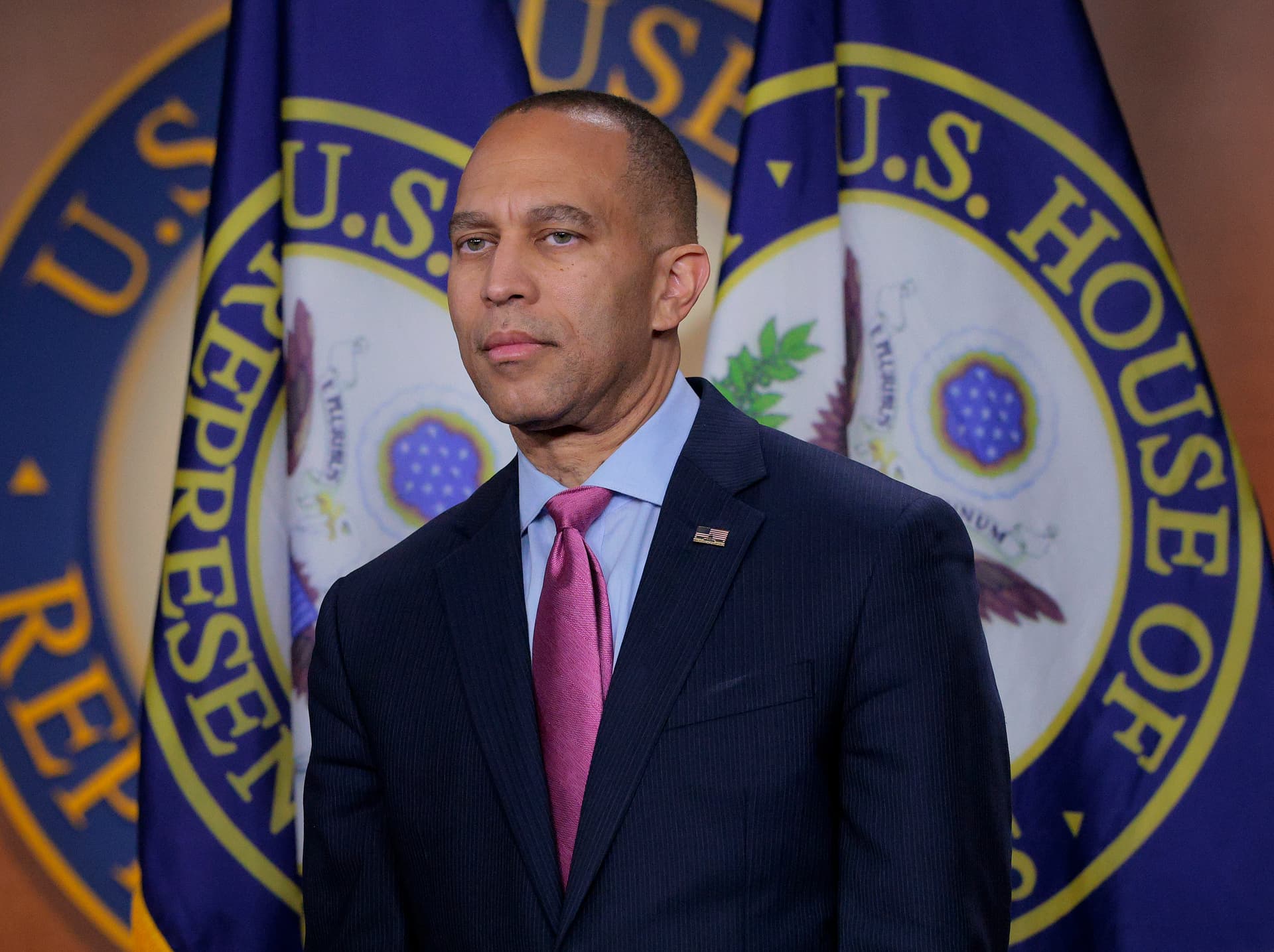 Chip Somodevilla/Getty Images The House minority leader, Hakeem Jeffries, at the Capitol on October 1, 2025