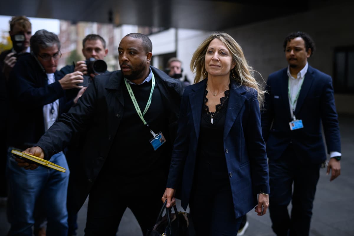 Leon Neal/Getty Images Deborah Turness, former head of BBC News, speaks to media outside London's Broadcasting House on November 10, 2025.