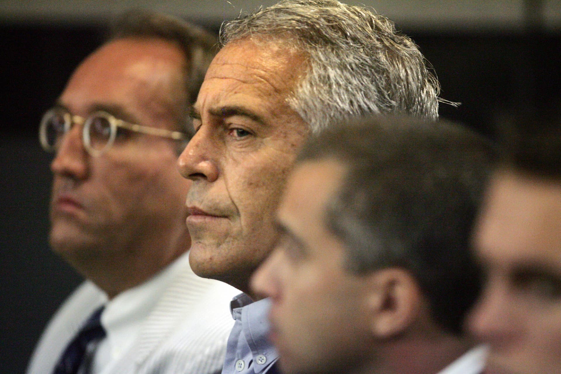 Uma Sanghvi/The Palm Beach Post via AP Jeffrey Epstein appears in court at West Palm Beach, Florida, on July 30, 2008.