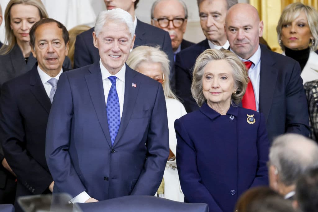 Shawn Thew-Pool/Getty Images President Clinton and Secretary Hillary Clinton at the United States Capitol on January 20, 2025 at Washington, DC