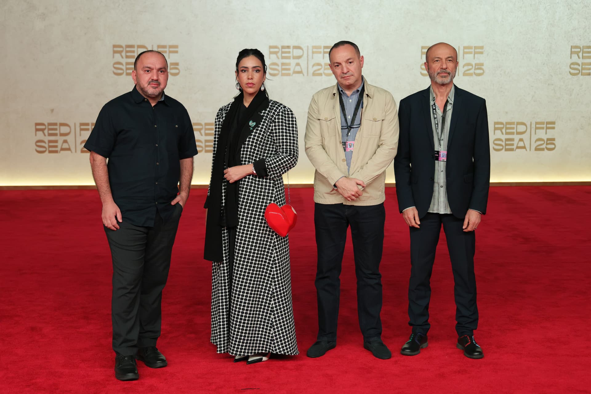 Vittorio Zunino Celotto/Getty Images From left, Zeinab Abu Alsamh, Firas Dehni and Jay Abdo attend the 'The Voice of Hind Rajab' screening at the Red Sea International Film Festival 2025 on December 10, 2025 at Jeddah, Saudi Arabia.l)