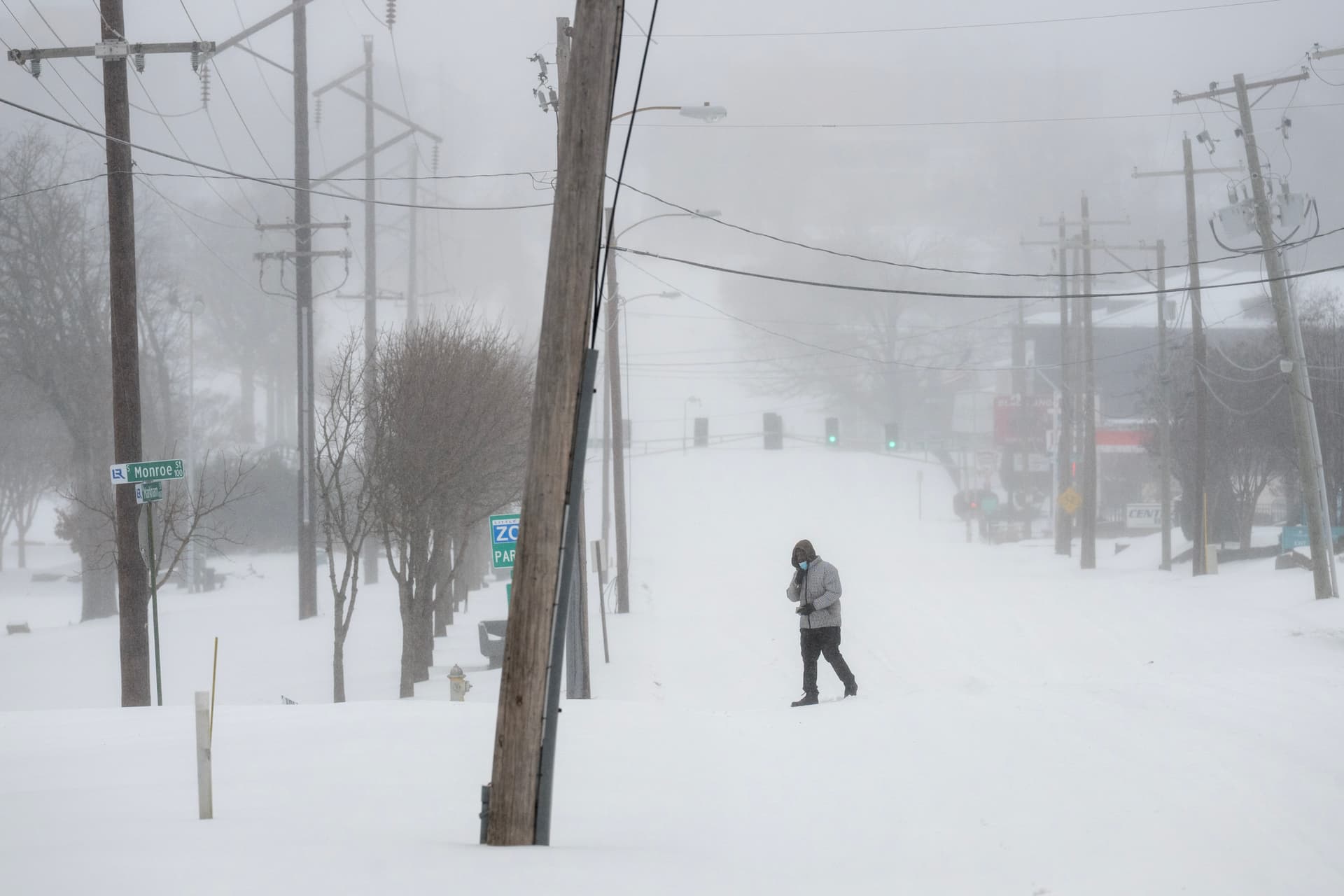 Will Newton/Getty Images A person walks in the snow at Little Rock, Arkansas, on January 24, 2026.