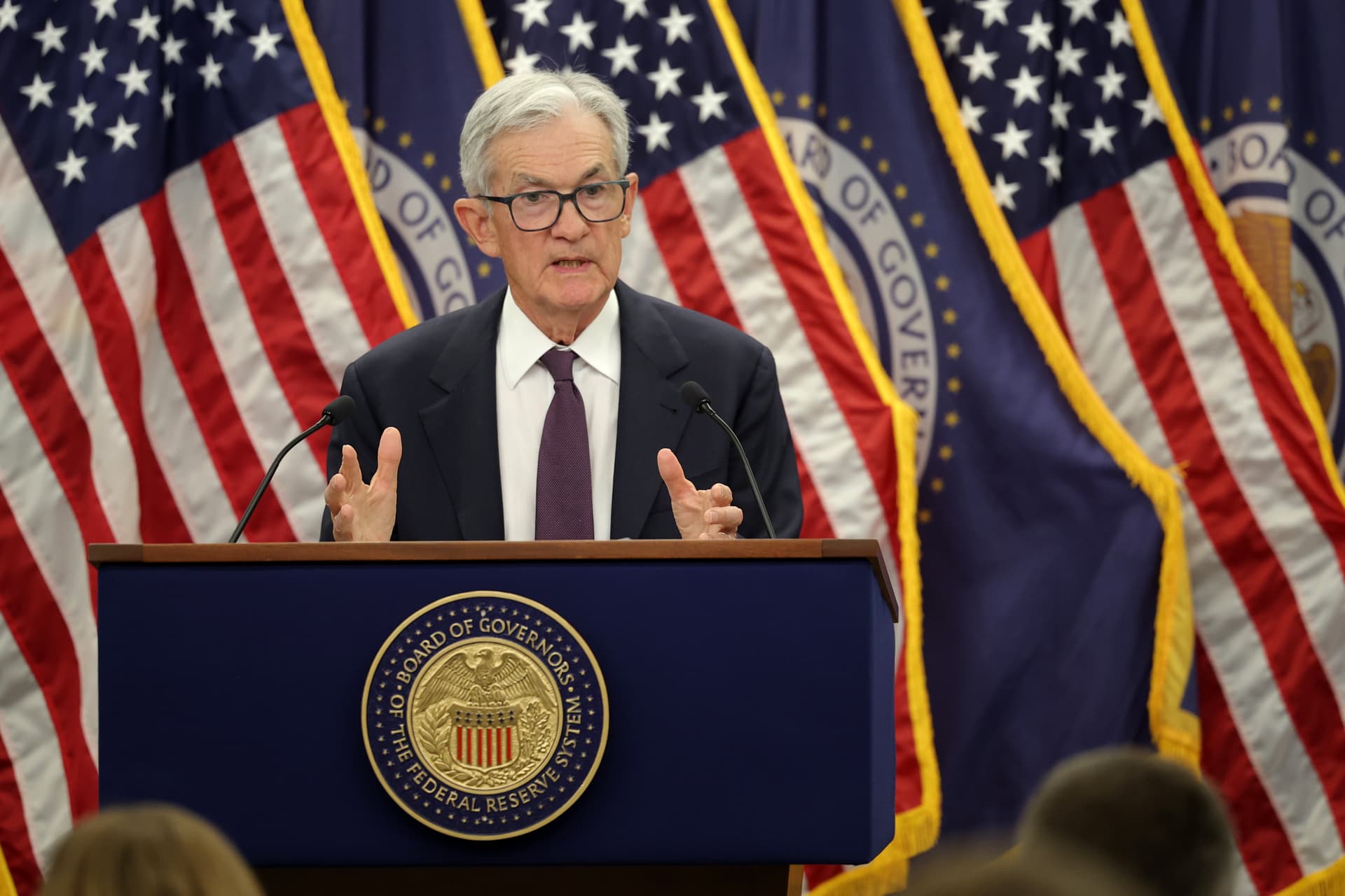 Kevin Dietsch/Getty Images The Federal Reserve chairman, Jerome Powell, on January 28, 2026 at Washington, D.C.