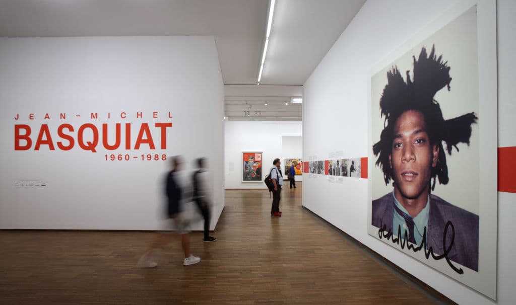 Photo by Heinz-Peter Bader/Getty Images A Basquiat exhibition at the Albertina Museum in Vienna, Austria in 2022.