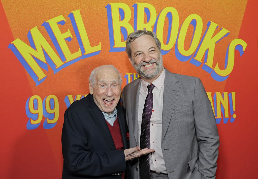 Rodin Eckenroth/Getty Images Mel Brooks and Judd Apatow at the premiere of 'Mel Brooks: The 99 Year Old Man'