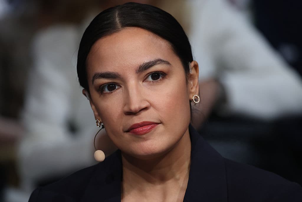Sean Gallup/Getty Images Congresswoman Alexandria Ocasio-Cortez at the Munich Security Conference, February 13, 2026.