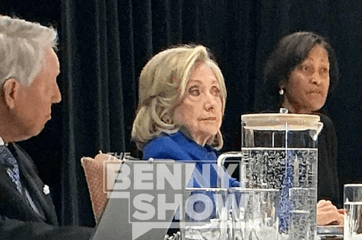 Via X The former secretary of state, Hillary Clinton, is seen during her deposition to a House committee investigating links to Jeffery Epstein in a photo taken by committee member Lauren Boebert at Chappaqua, New York, on February 26, 2026.