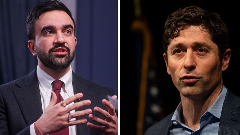 AP / AP Zohran Mamdani (L) is set to meet with his progressive Minneapolis counterpart, Jacob Frey (R).