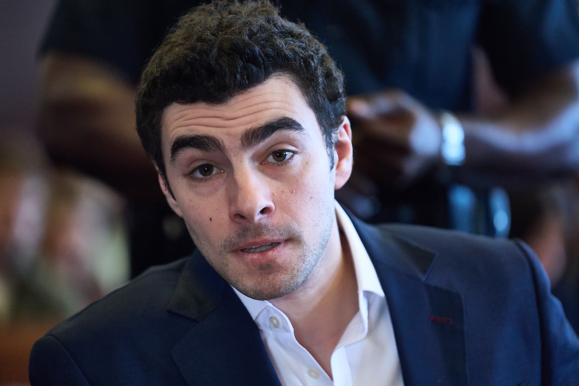 Curtis Means/pool via AP Accused killer Luigi Mangione appears in Manhattan Criminal Court, December 18, 2025.