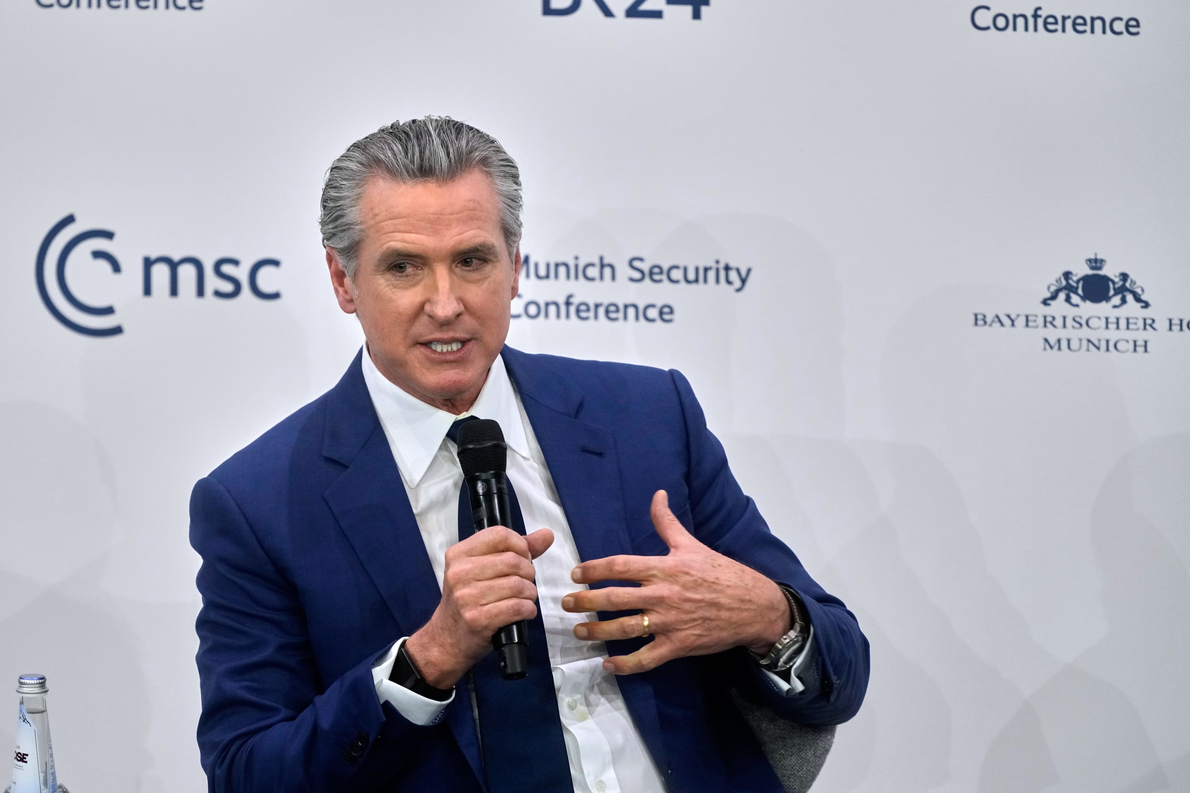 Governor Gavin Newsom speaks at the Munich Security Conference, February 13, 2026. Governor Gavin Newsom speaks at the Munich Security Conference, February 13, 2026.