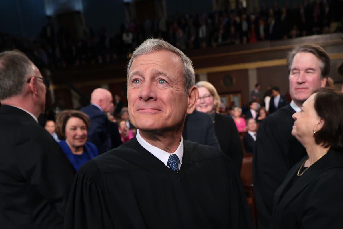 Win McNamee/Getty Images Chief Justice Roberts at the Capitol on March 4, 2025.