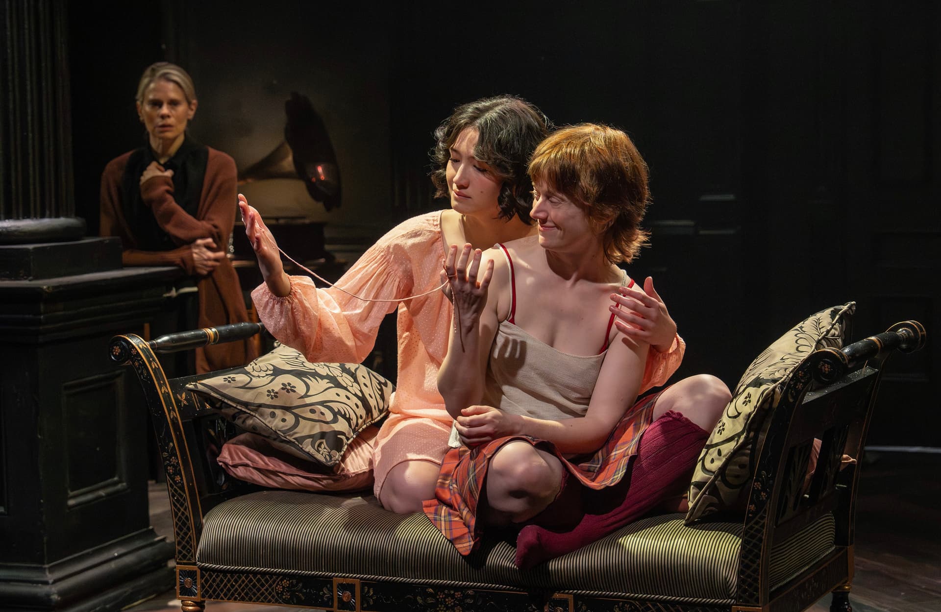 Joan Marcus Cecilia Keenan-Bolger, Hayley Wong, and Susannah Perkins in 'Antigone (This Play I Read in High School).'