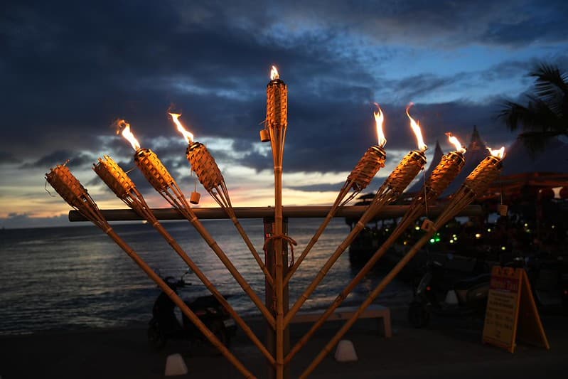 via Chabad Lubavitch A Chabad menorah at Willemstad, Curacao, 2026.