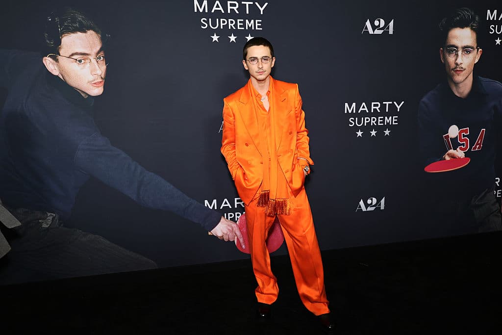 Theo Wargo/Getty Images Timothée Chalamet at the New York premiere of 'Marty Supreme.'