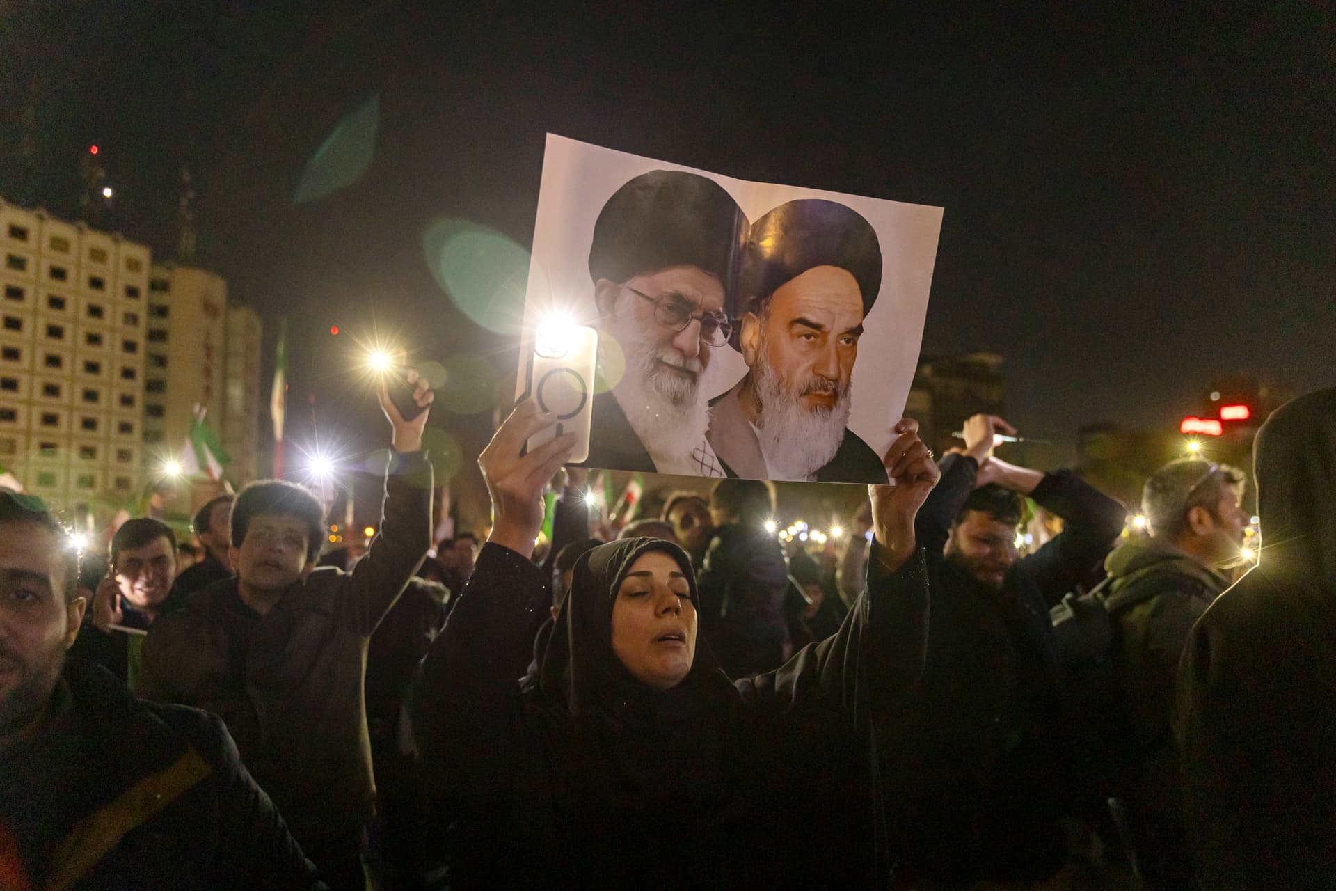 Majid Saeedi/Getty Images Mourners attend a memorial vigil after Iranian state media confirmed the death of Ayatollah Ali Khamenei on March 1, 2026 in Tehran.
