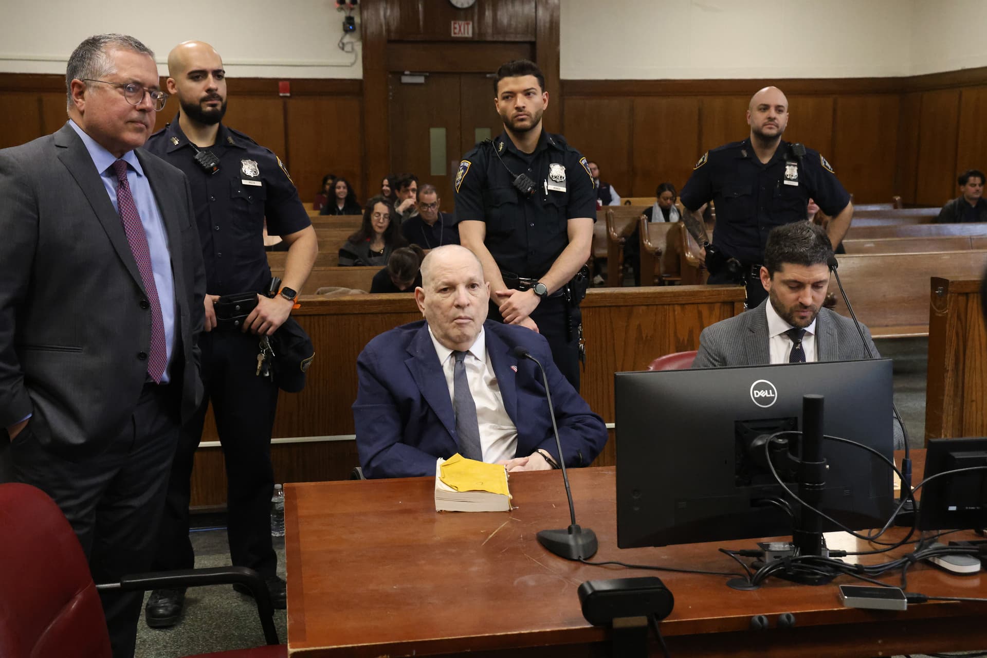 Jefferson Siegel - Pool/Getty Images Former mogul and convicted sex offender Harvey Weinstein appears for a hearing in State Supreme court in Manhattan with his new defense lawyers, Marc Agnifilo (left) and Jacob Kaplan (right) on March 19, 2026 in New York City.