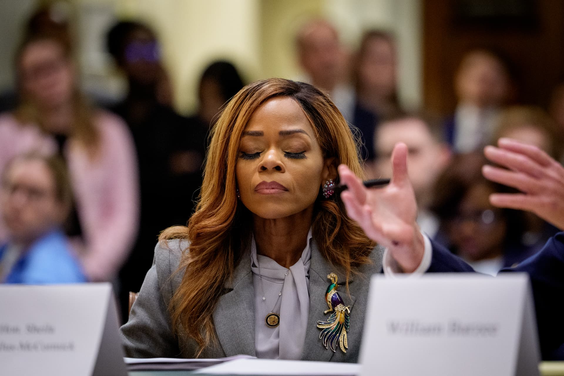 Andrew Harnik/Getty Images Congresswoman Sheila Cherfilus-McCormick appears for a hearing of the House Ethics Committee on Capitol Hill on March 26, 2026.