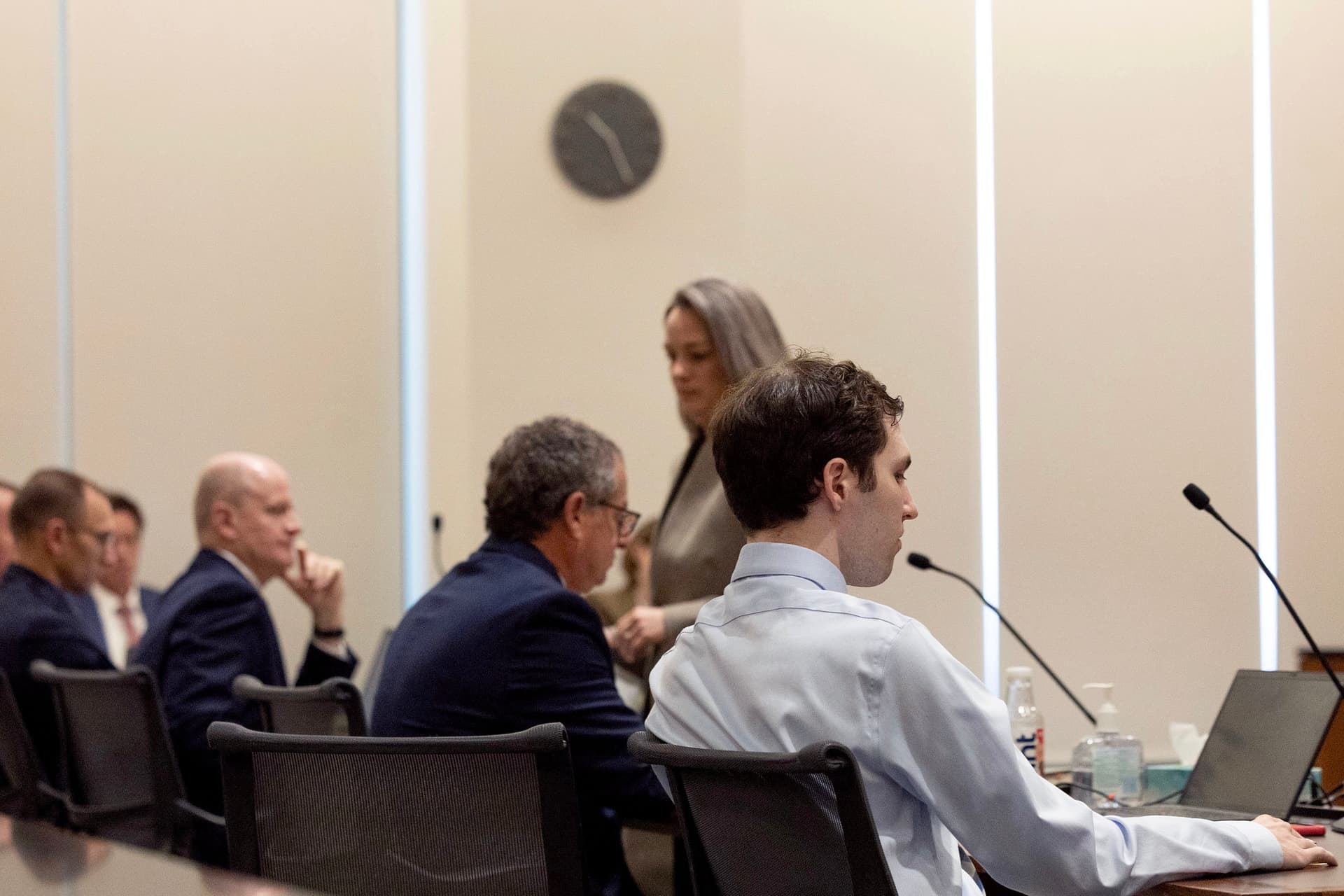 Laura Seitz/The Deseret News via AP Prosecuting and defense attorneys and defendant Tyler Robinson, right, accused in the fatal shooting of Charlie Kirk, attend a hearing at Provo, Utah, on March. 13, 2026.
