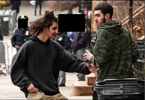 SDNY Prosecutors say this image shows Emir Balat (L) and Ibrahim Kayumi (R) during the protests.