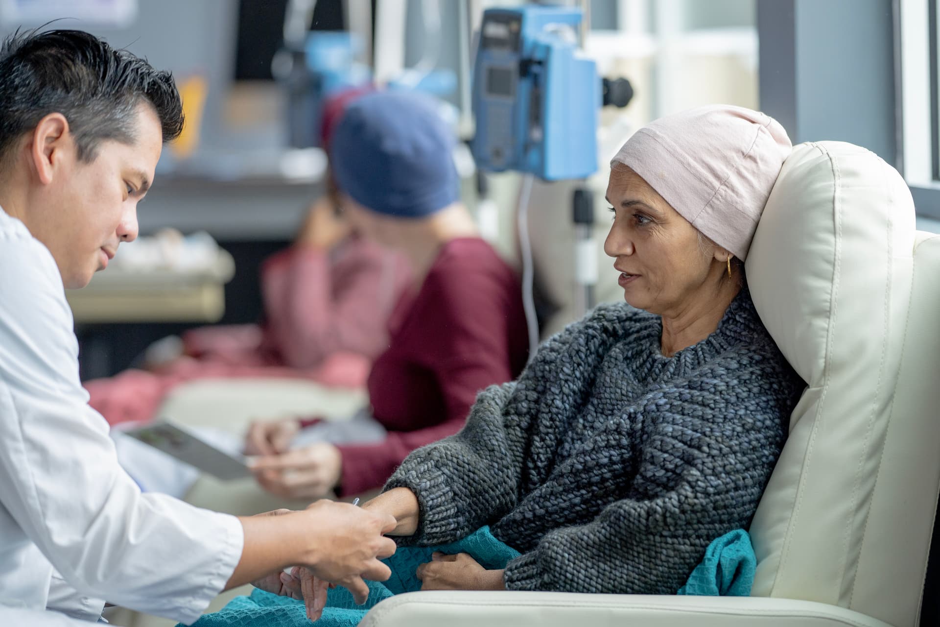 Getty Images A patient receiving chemotherapy treatment.