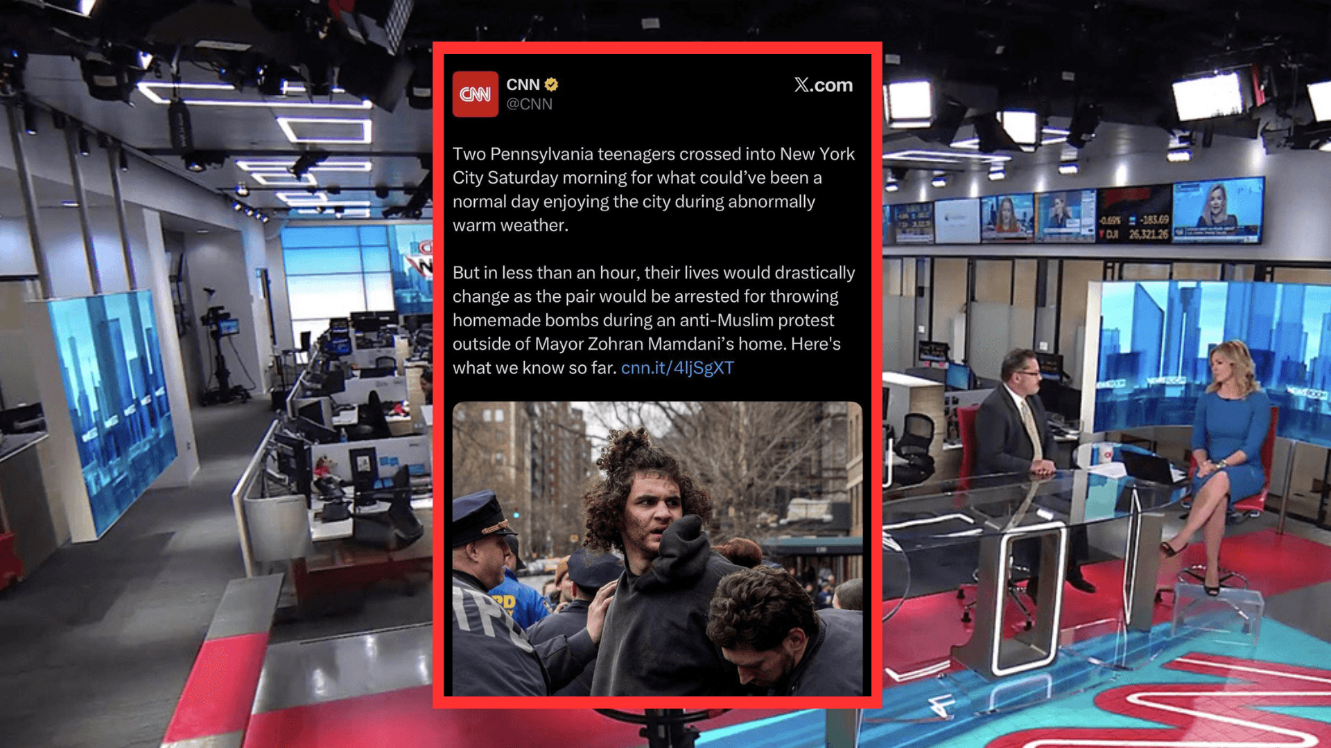 CNN The offending social media post removed from CNN.