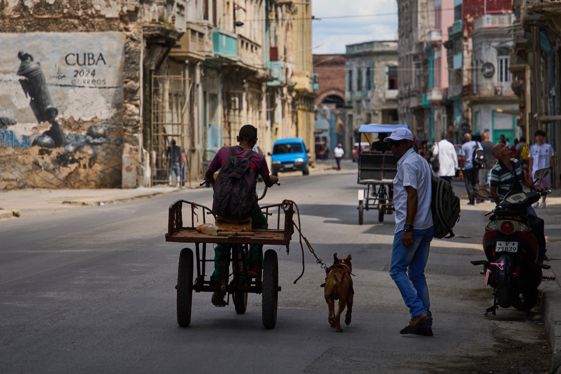 AP/Ramon Espinosa A man rides a tricycle during a blackout at Havana, Cuba, March 16, 2026.