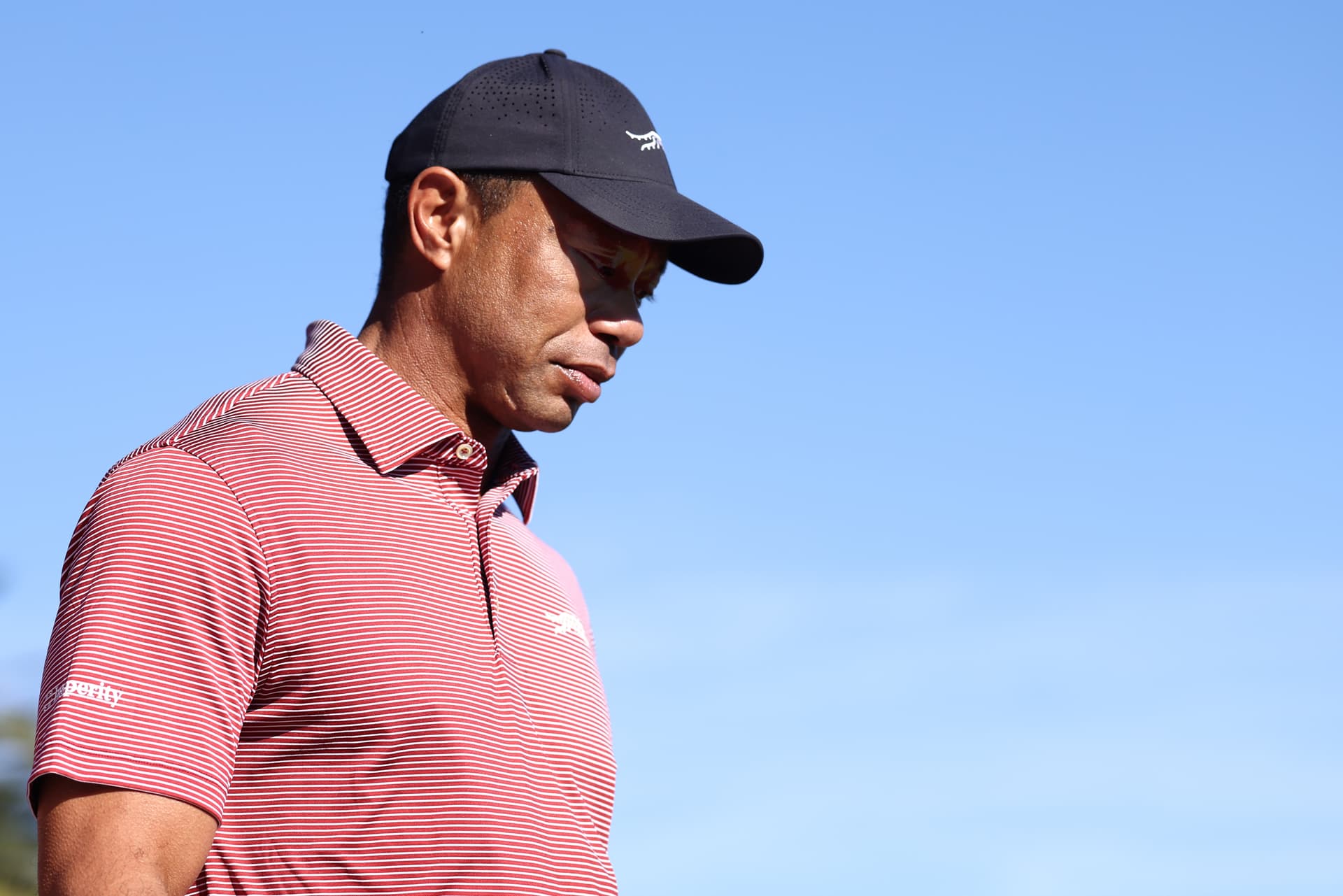 Mike Mulholland/Getty Images Tiger Woods looks on from the 18th green during the final round of The Genesis Invitational 2026 at Riviera Country Club on February 22, 2026 in Pacific Palisades, California.
