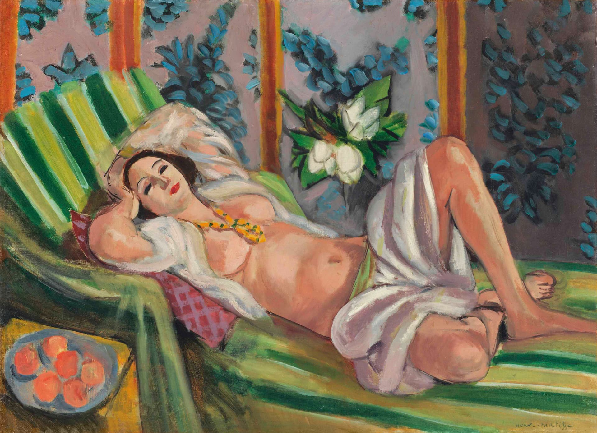Private Collection and Acquavella Galleries Henri Matisse, 'Odalisque with Magnolias,' 1923.