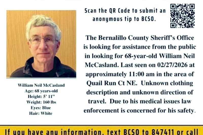 Bernalillo County Sheriff’s Office Via X A retired Air Force general, William Neil McCasland, is among 11 individuals whose deaths or disappearances are being investigated at President Trump’s request.
