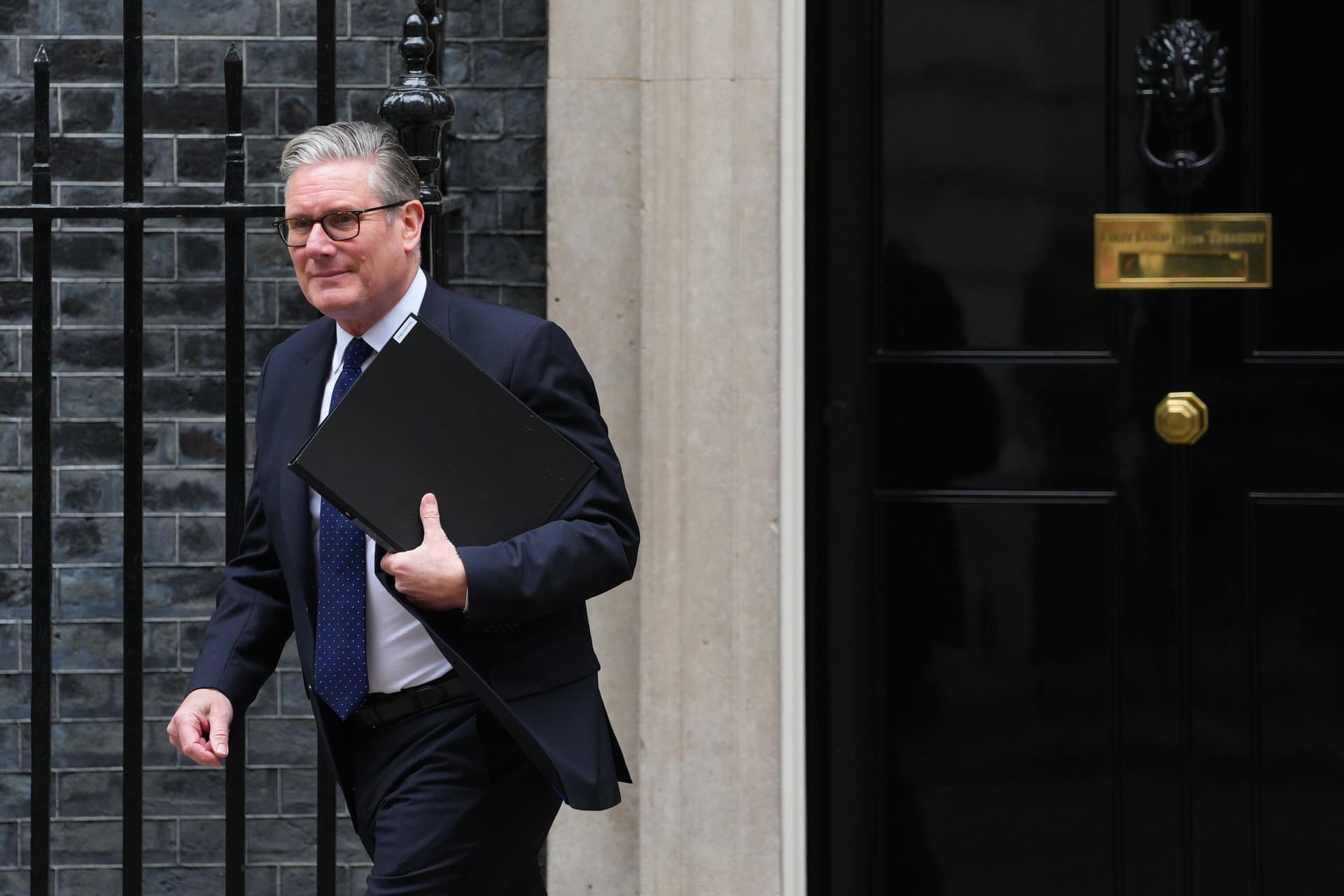 Carl Court/Getty Images Prime Minister Keir Starmer departs 10 Downing Street to address Parliament on April 20, 2026.