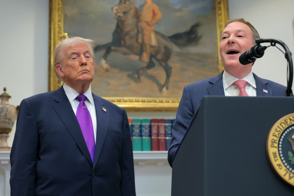 Anna Moneymaker/Getty Images The EPA administrator, Lee Zeldin,speaks alongside President Trump during an event at the White House on February 12, 2026.