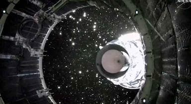 NASA via X The Orion spacecraft separates from the rocket’s upper stage shortly after the launch of the Artemis II lunar mission on April 1, 2026.