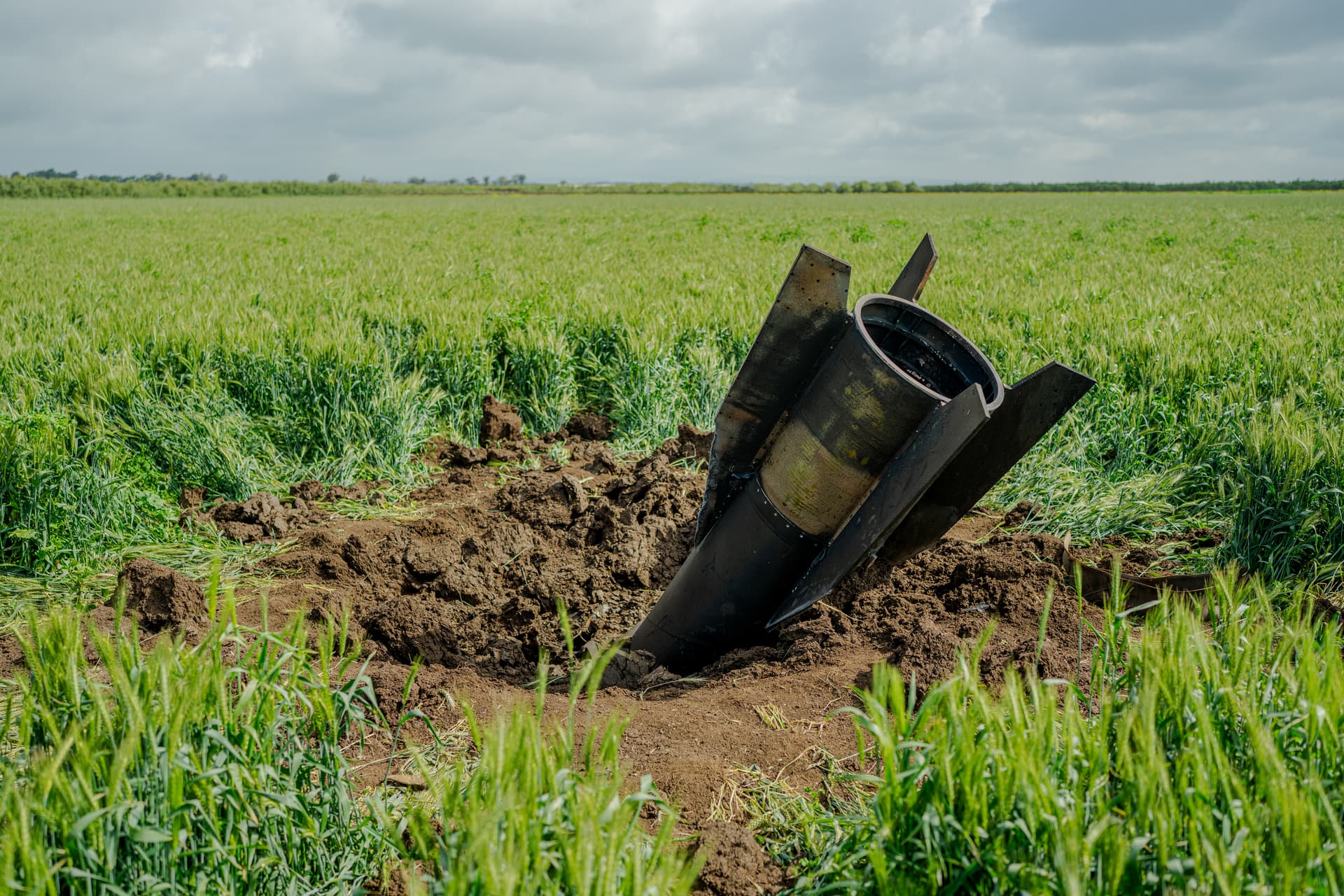 Erik Marmor/Getty Images Remnants of an Iranian missile near the border between the Golan Heights and Syria on April 9, 2026.