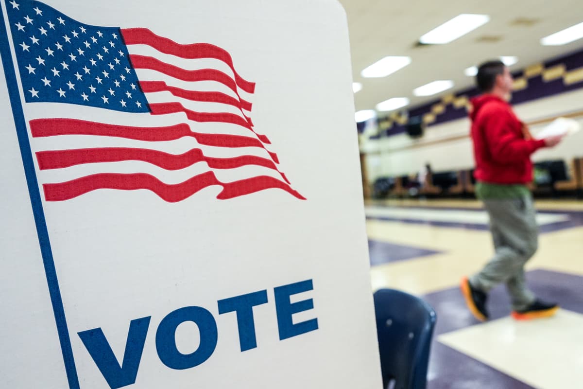 Julia Demaree Nikhinson/AP A person votes in the Virginia redistricting referendum at Burke, Virginia, on April 21, 2026.