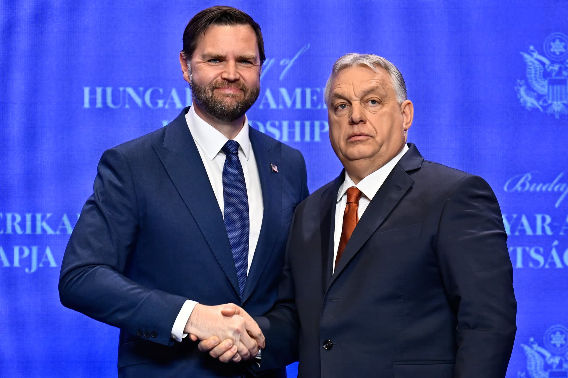 AP/Denes Erdos Vice President Vance shakes hands with Prime Minister Viktor Orban as they meet in Budapest, Hungary, April 7, 2026.