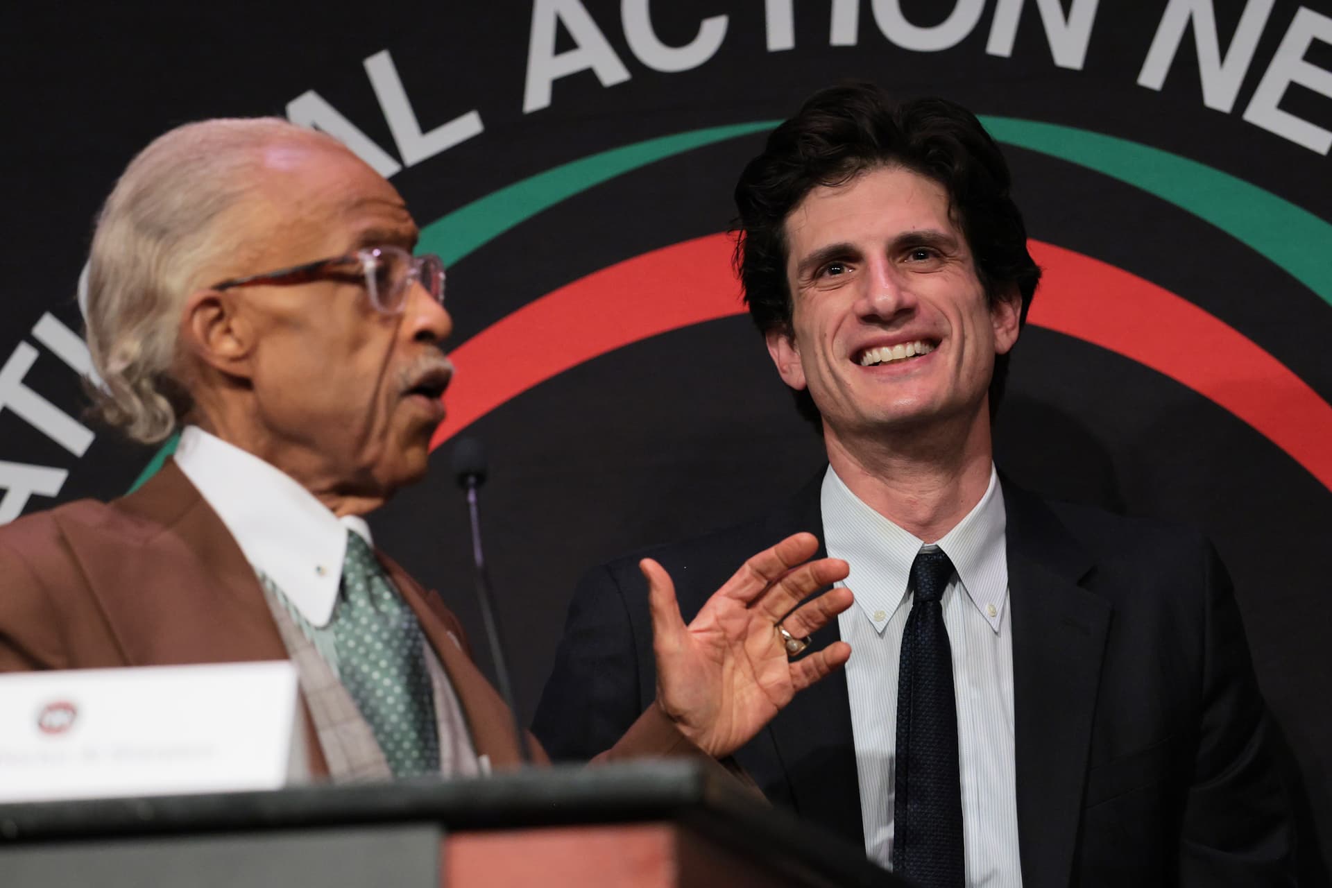 Michael M. Santiago/Getty Images Reverend Al Sharpton and Jack Schlossberg at the National Action Network (NAN) annual convention on April 8, 2026.