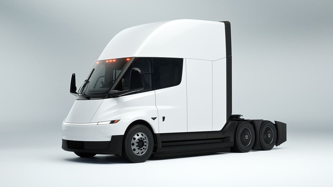 Tesla The Tesla Semi is offered in a sleeper cab model with a 500-mile range.